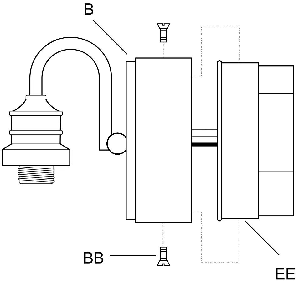HB3670-35 Elmcroft Vanity Light Securing The Fixture