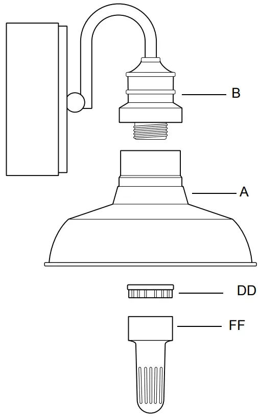 HB3670-35 Elmcroft Vanity Light Assembling The Fixture