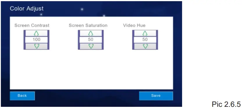 VAIREMA Wireless IP Tuya Video Intercom - Color Adjustment