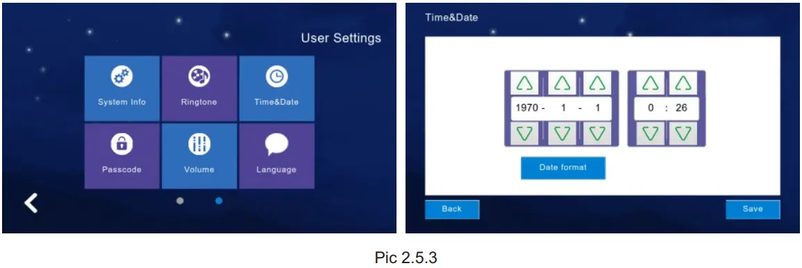 VAIREMA Wireless IP Tuya Video Intercom - Date Setting