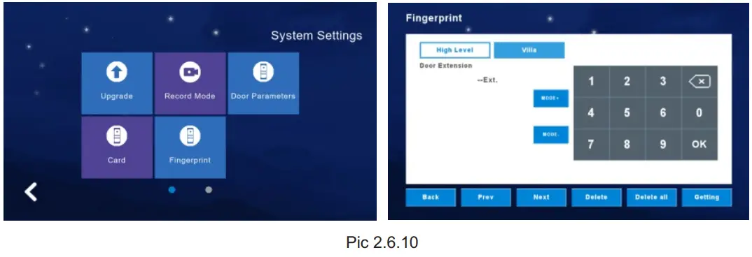 VAIREMA Wireless IP Tuya Video Intercom - Fingerabdruck