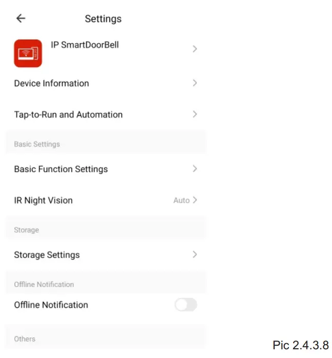 VAIREMA Wireless IP Tuya Video Intercom - Settings