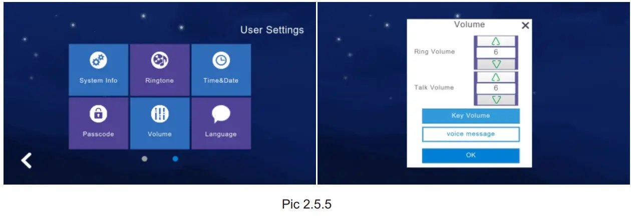 VAIREMA Wireless IP Tuya Video Intercom - Volume Setting