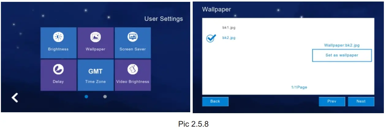 VAIREMA Wireless IP Tuya Video Intercom - Wallpaper Setting