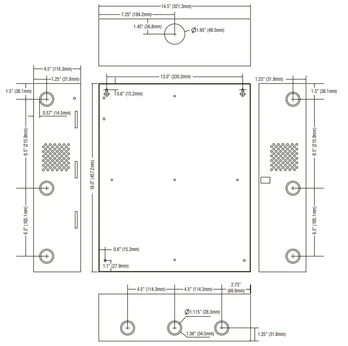 Trove1 Enclosure Dimensions