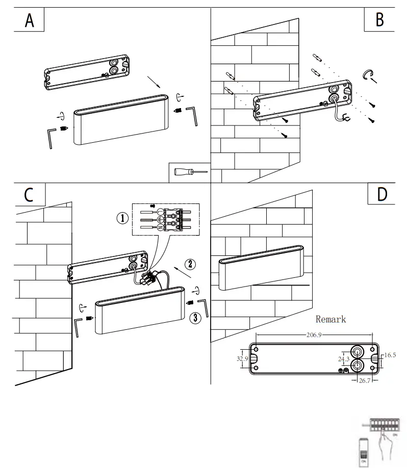 nordlux 2118181001 Kinver 26 Outdoor LED Wall Light -fig1