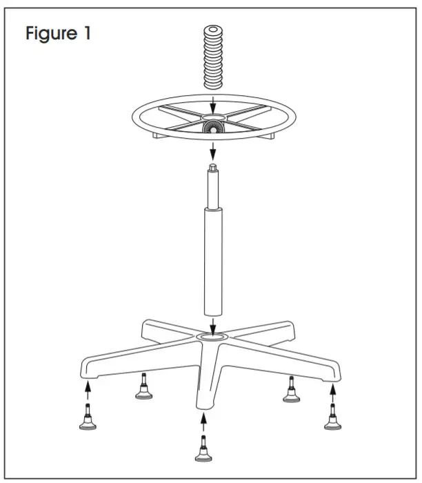 ULINE H-8513 Work Stool with Arms -Assembly