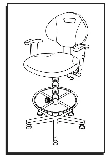ULINE H-8513 Work Stool with Arms newww