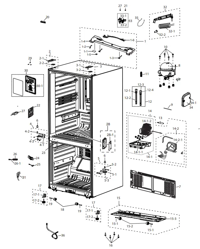 SAMSUNG RF44A5202B1-SA Refrigerator fig 1