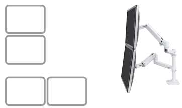 ergotron 45-509-224 LX Multi Monitor Arm Configurations - 4