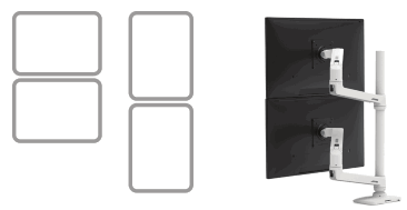 ergotron 45-509-224 LX Multi Monitor Arm Configurations - 5