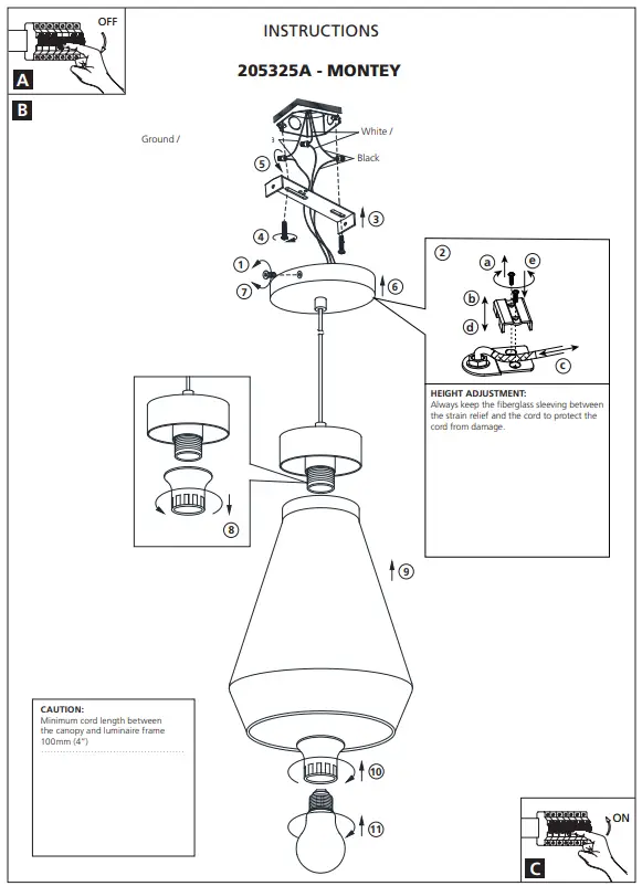 EGLO 205325A Montey Pendant Light - FIG