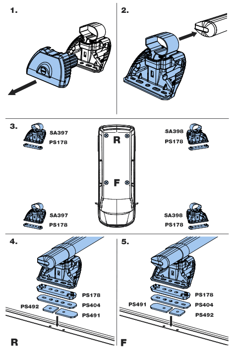 RHINO TB2PR FL KammBar Aluminium Roof Bars - 2