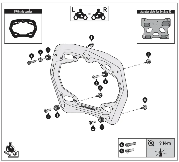 SW-MOTECH BC.SYS.07.573.20000 SysBag 30 with Adapter Plate - fig 10