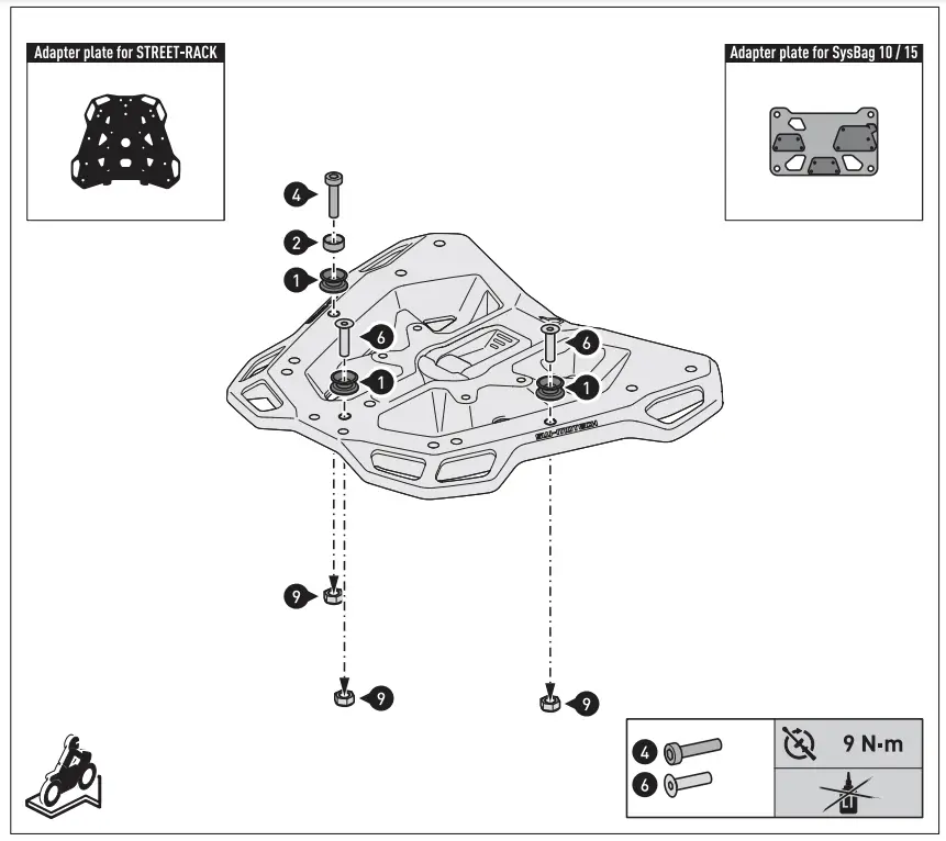 SW-MOTECH BC.SYS.07.573.20000 SysBag 30 with Adapter Plate - fig 6