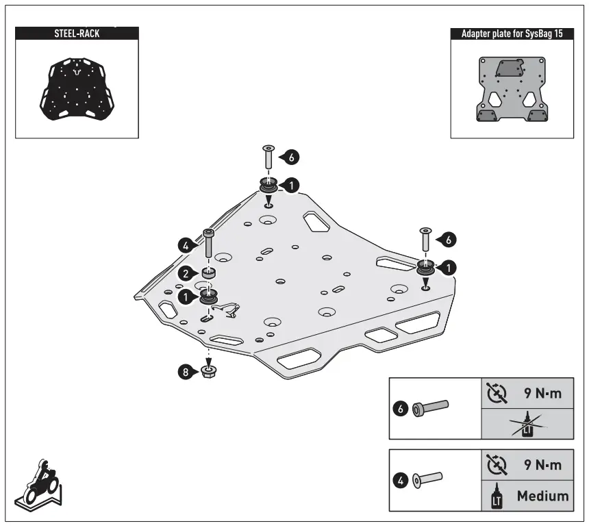 SW-MOTECH BC.SYS.07.573.20000 SysBag 30 with Adapter Plate - fig 7