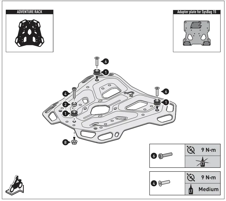 SW-MOTECH BC.SYS.07.573.20000 SysBag 30 with Adapter Plate - fig 8