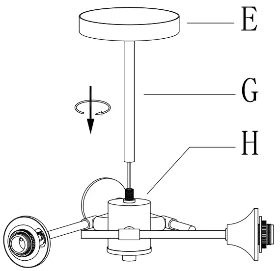 Uolfin 4806467 3-Light Polished Gold Chandelier Ceiling Light with Open Clear Seeded Glass Shades - Fig 4