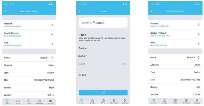 THIRDREALITY 3RSB22BZ Smart Button User Guide - Tap ‘Smart Button