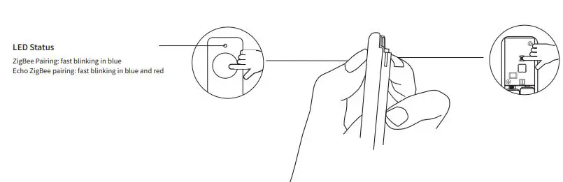 THIRDREALITY 3RSB22BZ Smart Button User Guide - To switch to dedicated Echo ZigBee mode