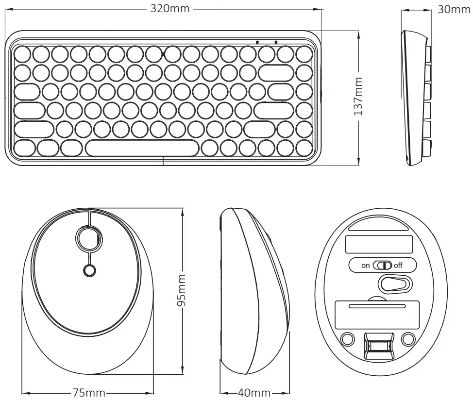 perixx PERIDUO 713 Wireless Mini Keyboard - Product