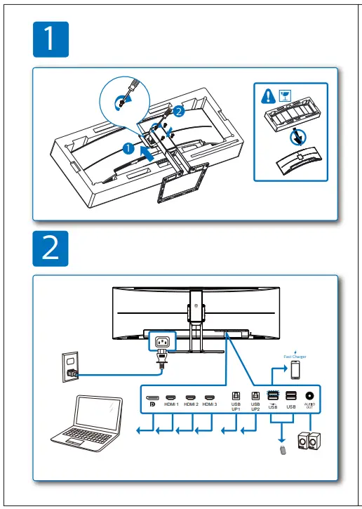 PHILIPS 498P9 Brilliance High Performance QHD Display -= 1