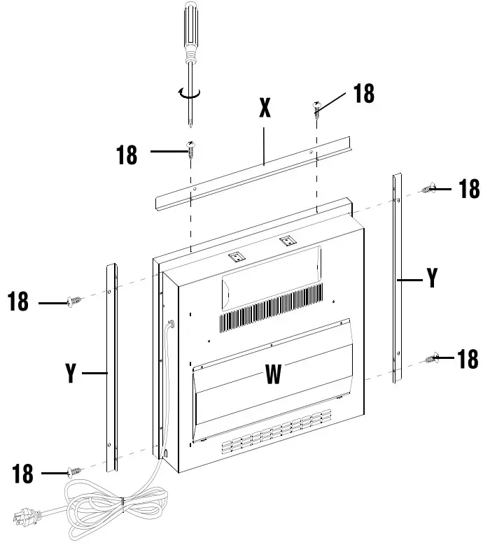 Gymax GYM03812 1400 Watt Electric Fireplace Freestanding - Figure 1