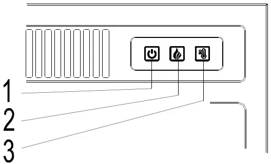 Gymax GYM03812 1400 Watt Electric Fireplace Freestanding - heater control