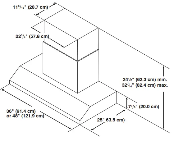 KitchenAid KVWC958KSS 48 Inch Commercial Style Wall Mount Range Hood - Fig 1