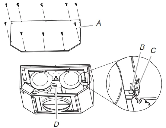 KitchenAid KVWC958KSS 48 Inch Commercial Style Wall Mount Range Hood - Fig 20