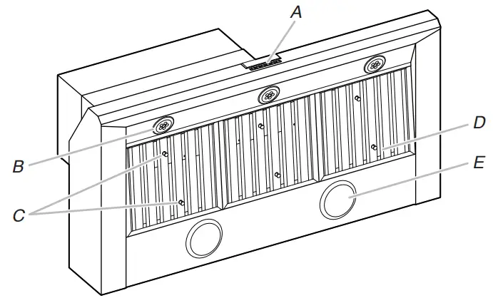 KitchenAid KVWC958KSS 48 Inch Commercial Style Wall Mount Range Hood - Fig 30