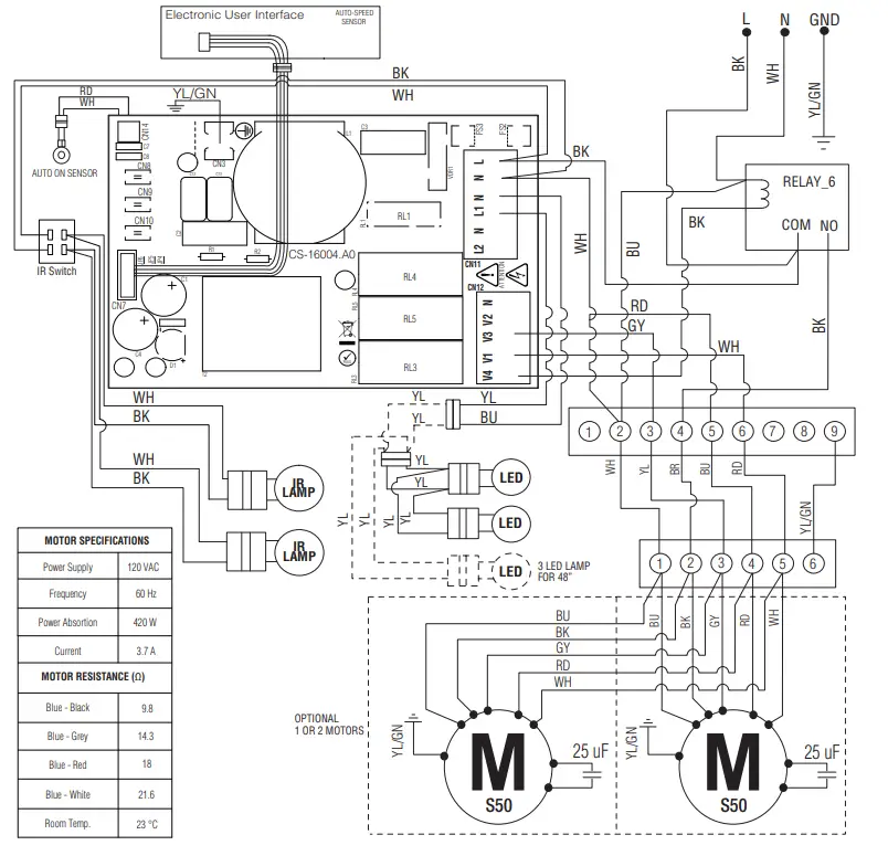 KitchenAid KVWC958KSS 48 Inch Commercial Style Wall Mount Range Hood - Fig 35