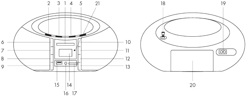AIM POR1001XD Portable Deckless Radio with Bluetooth A1