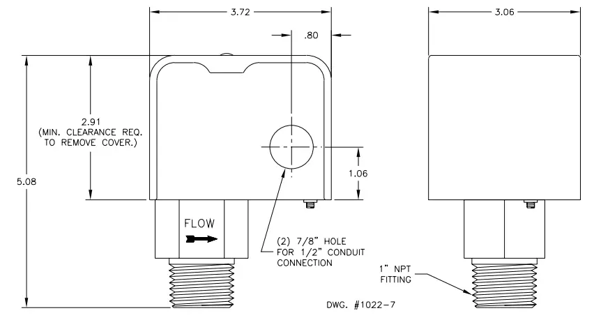POTTER IFS Series Industrial Flow Switch - Fig 1