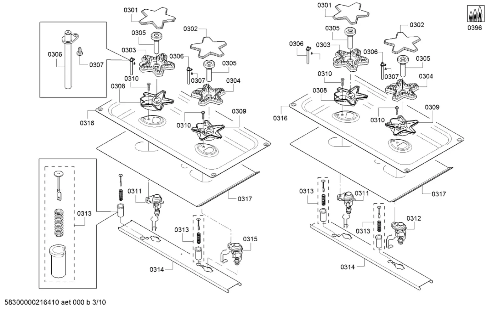Thermador PRD364WDGU-1 Dual Fuel Professional Range - Figure 2