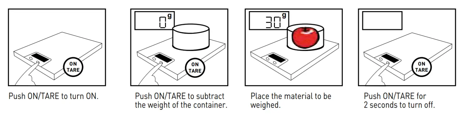 HENDI 580226 Kitchen Scale - Instruction