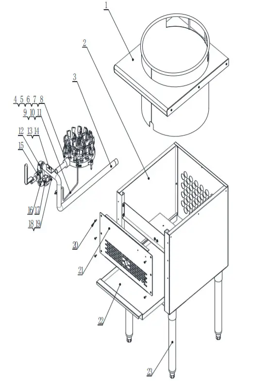COOKING PERFORMANCE GROUP 351CPGWOK -EXPLODED VIEW