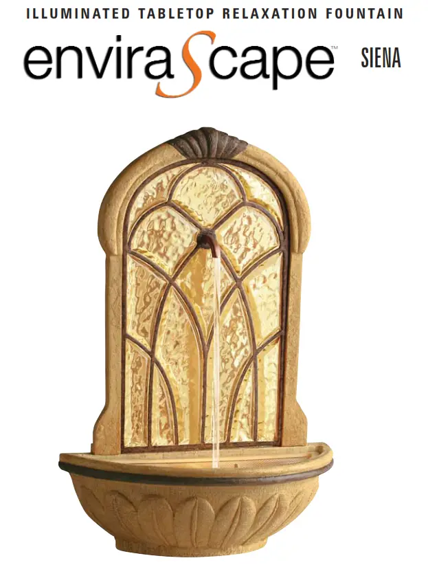 Homedics WFL-SIEN EnviraScape Siena Illuminated Tabletop Relaxation Fountain