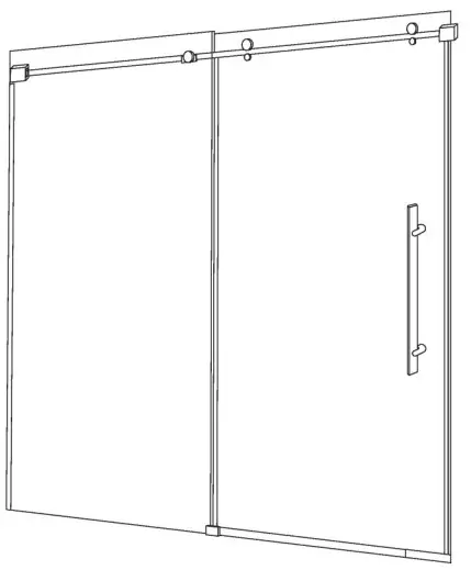 VIGO VG6043 Luca Adjustable Frameless Sliding Shower Door