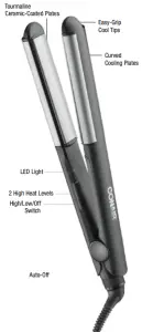 CONAIR CS584X You Style Nano Tourmaline Ceramic Technology Straightener - overview