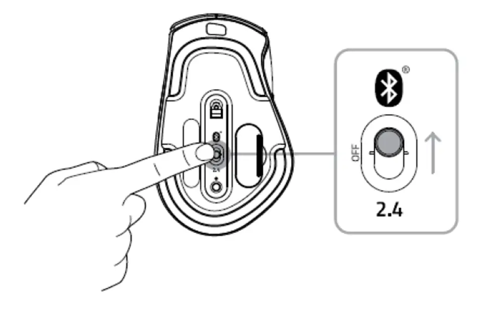 connect the Razer Pro Click using Bluetooth