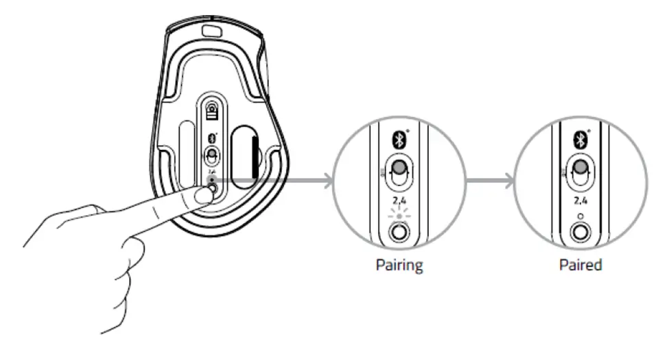 connect the Razer Pro Click using Bluetooth