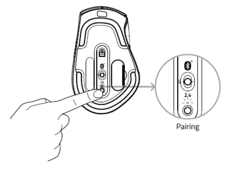connect the Razer Pro Click using Bluetooth