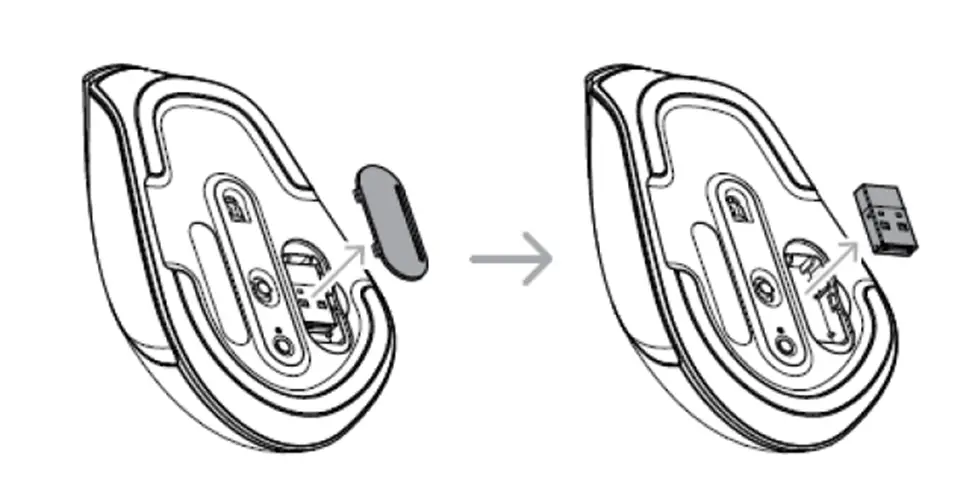 connect the Razer Pro Click using the 2.4 GHz Dongle