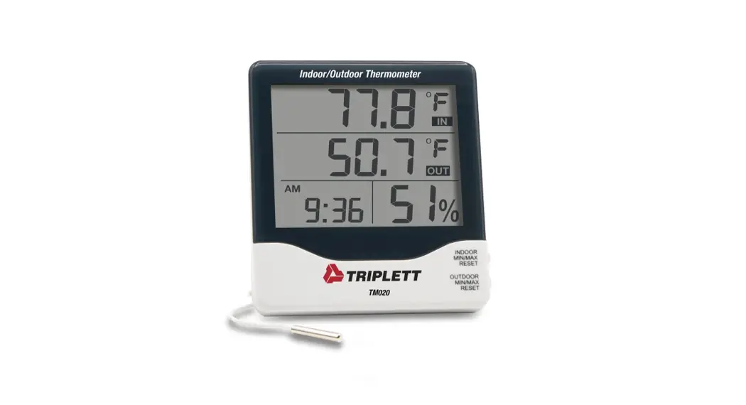 Triplett Tm020 Indoor/outdoor Thermometer With Remote Probe User Manual