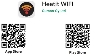 heatit WiFi TRM3 Intelligent Smart Home Thermostat - PHONE APPLICATIONS