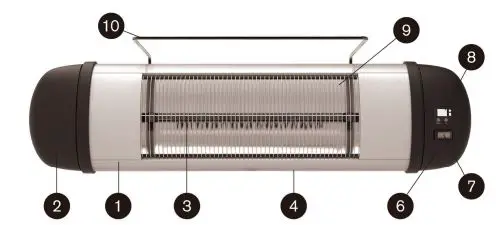THERMALTRONICS PHD-1500CR Patio Infrared Heater fig1