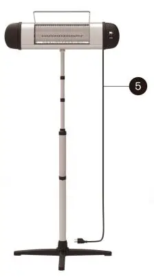 THERMALTRONICS PHD-1500CR Patio Infrared Heater fig2
