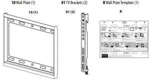 INSIGNIA NS HTVMFAB 19 39 Inch Fixed Position Wall Mount for TVs - Package contents