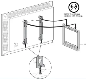 INSIGNIA NS HTVMFAB 19 39 Inch Fixed Position Wall Mount for TVs - wall plate 1